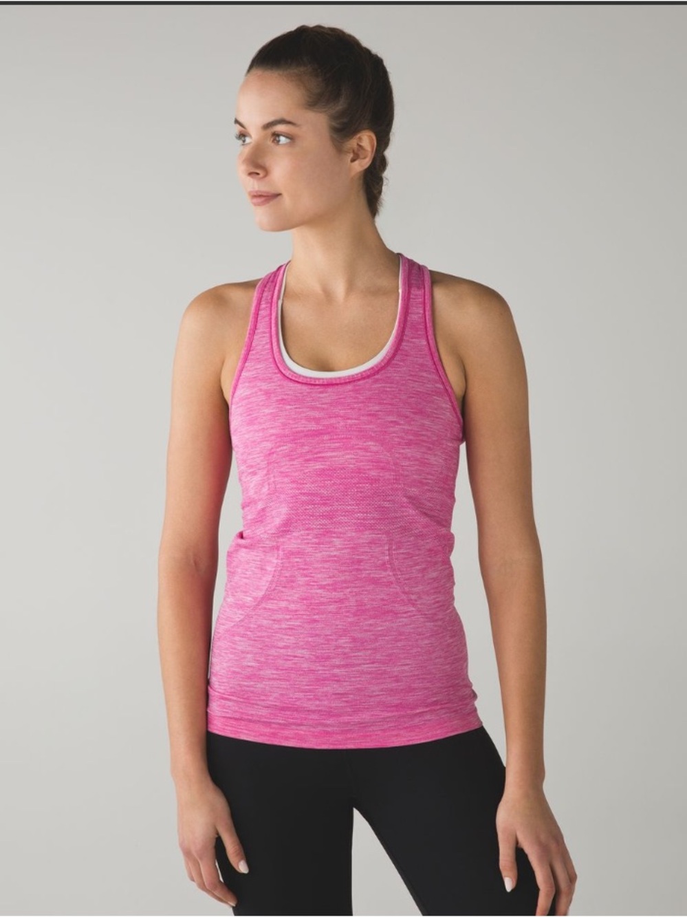 Lululemon Athletica Lightweight Racerback Tank Top - Heathered Pink